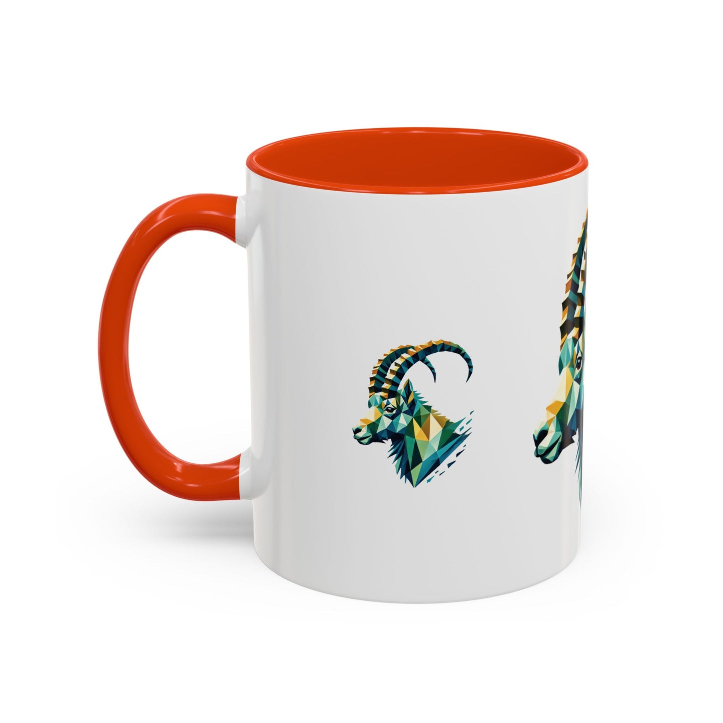 Swiss "Geometric Capricorn" Mug - 11oz & 15oz, Unique Animal Art Coffee Cup for Nature Lovers