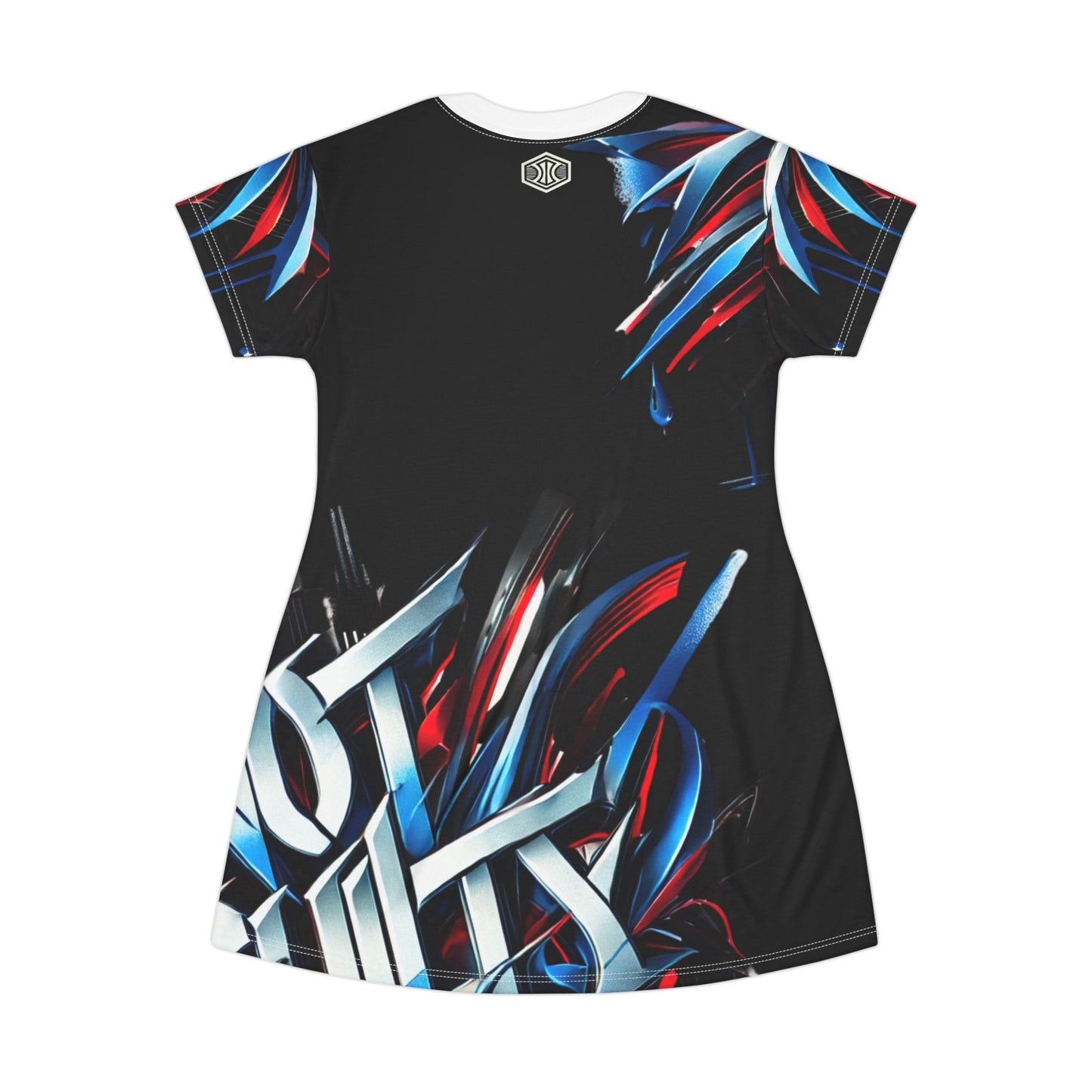 VIBEWEAR "Not Guilty Girl" T-Shirt Dress (AOP)