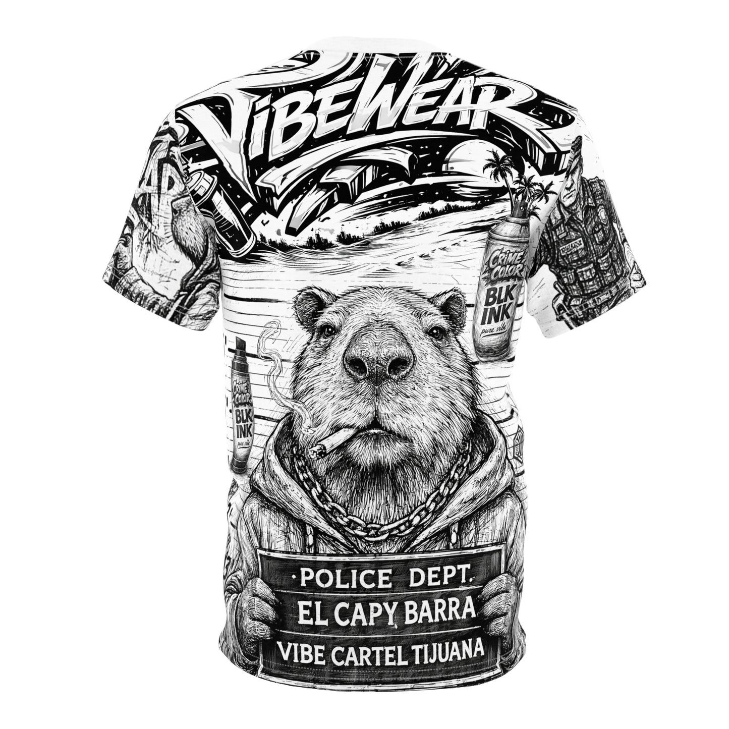 VIBEWEAR - "Crime Vibe" Unisex Cut & Sew Tee (AOP)