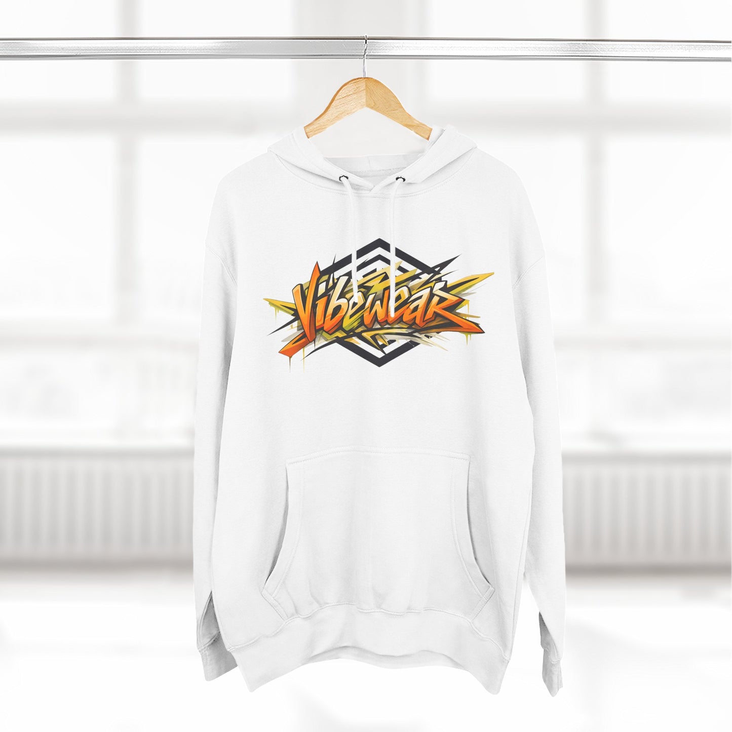 VIBE WEAR -  "BRUH" Three-Panel Fleece Hoodie