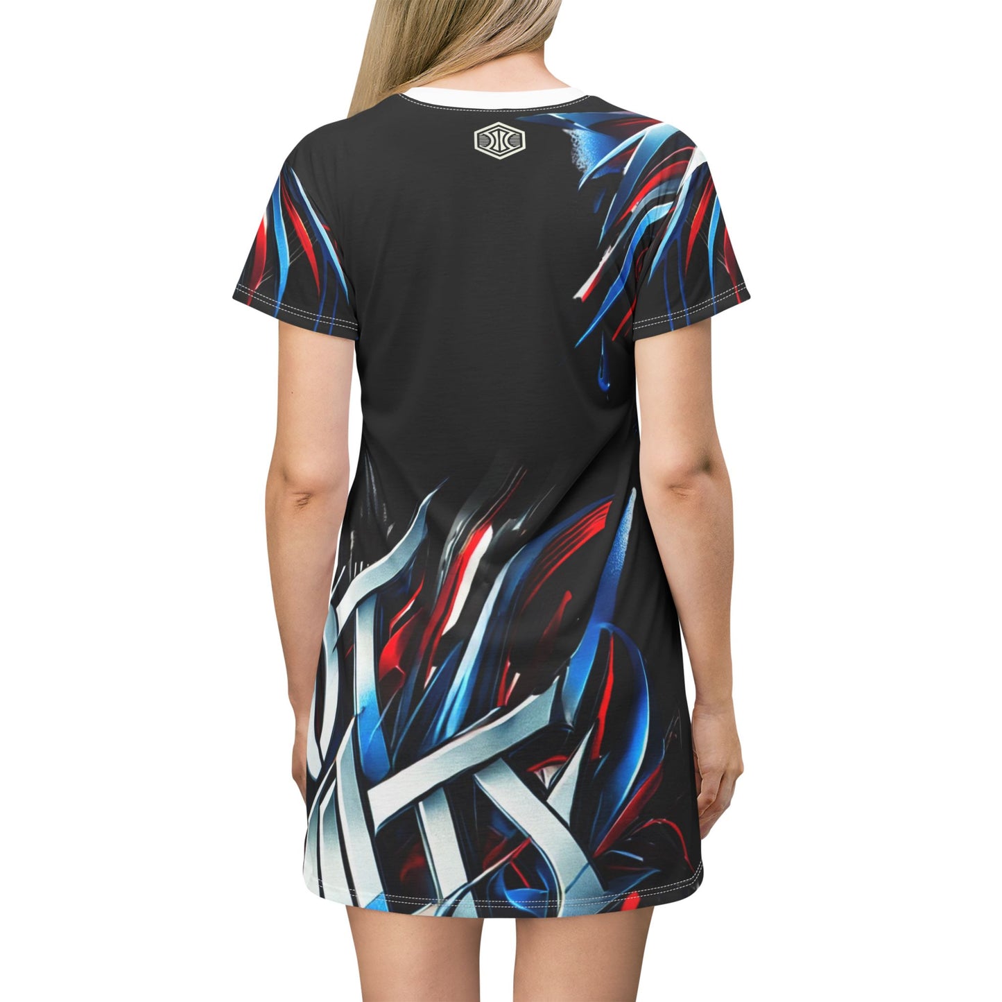 VIBEWEAR "Not Guilty Girl" T-Shirt Dress (AOP)