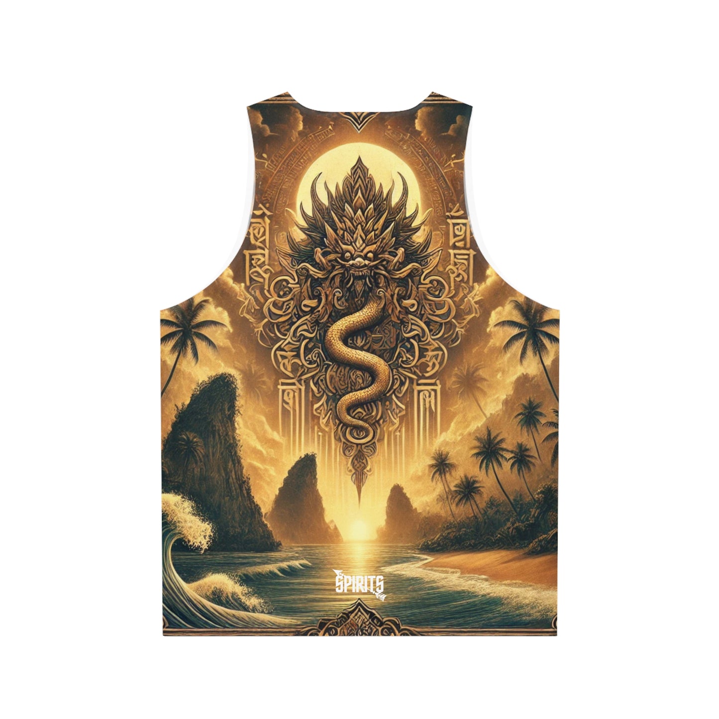 SPIRITS "THE BEACH" Unisex Tank Top (AOP)