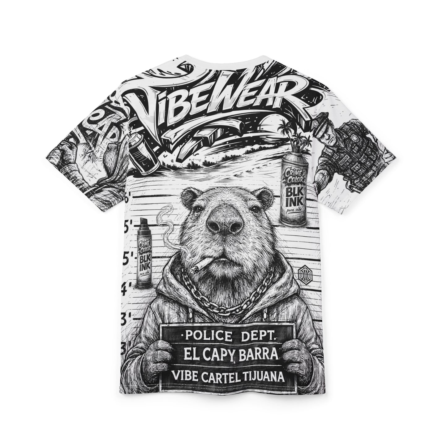 VIBEWEAR - "Crime Vibe" Unisex Cut & Sew Tee (AOP)
