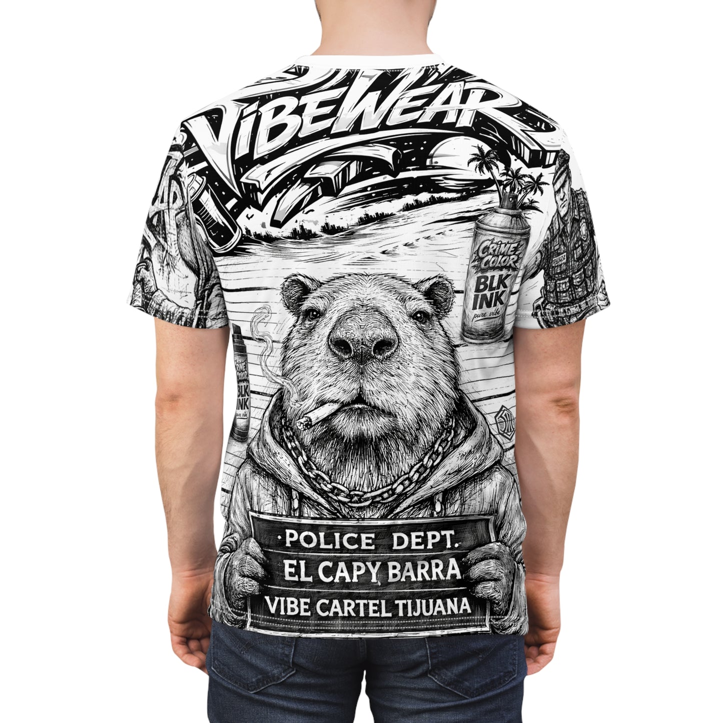 VIBEWEAR - "Crime Vibe" Unisex Cut & Sew Tee (AOP)