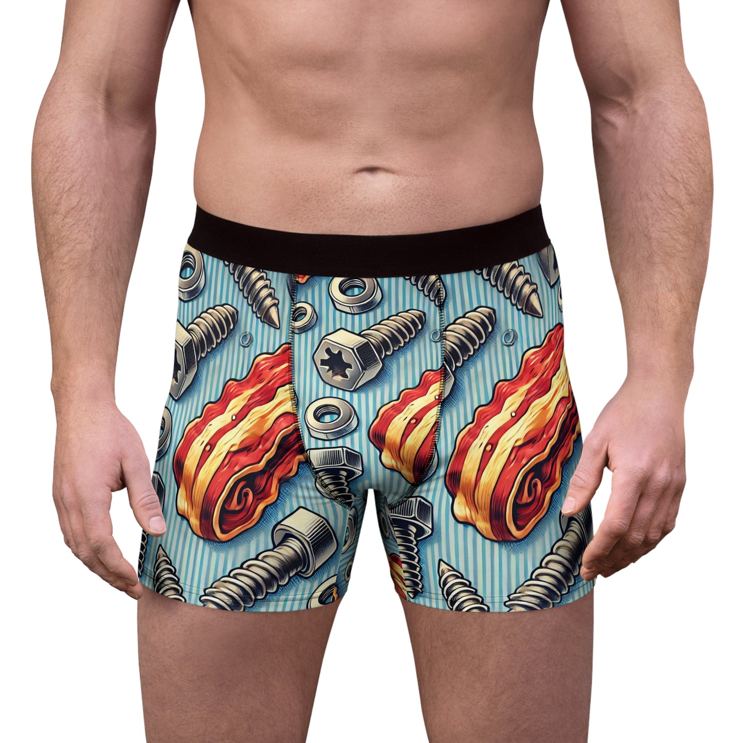 BCNWRLD "Bacon & Screws" Art Men's Boxer Briefs -  Underwear