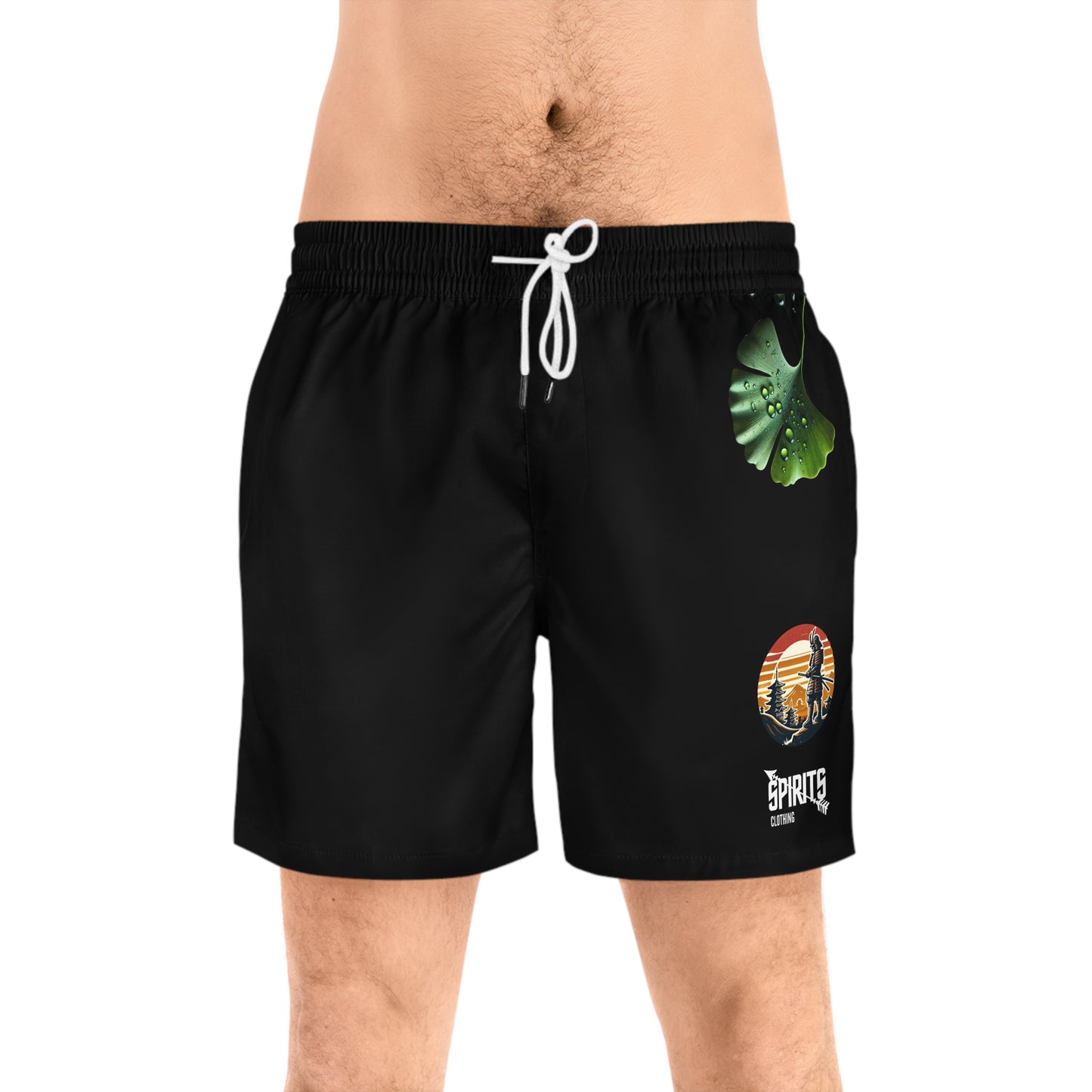 SPIRITS "Ginko" Men's Mid-Length Swim Shorts (AOP)