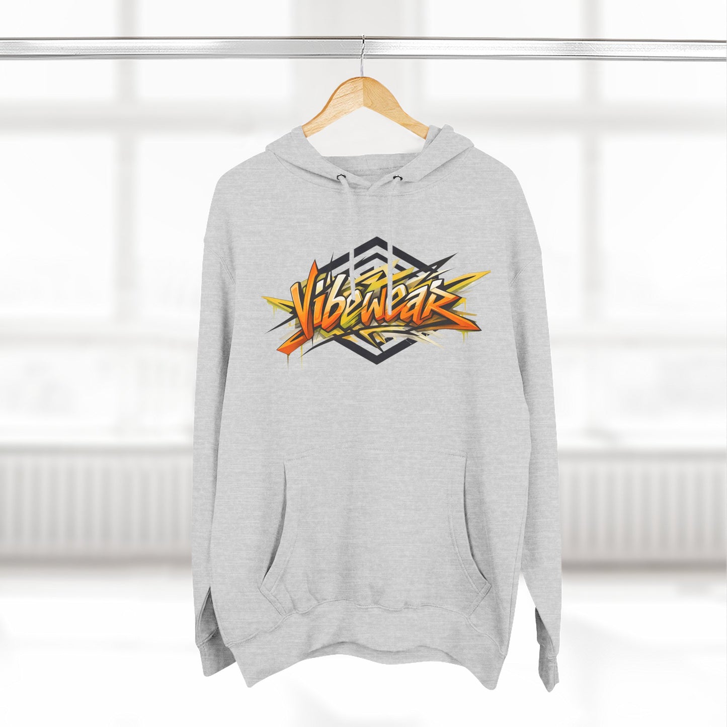 VIBE WEAR -  "BRUH" Three-Panel Fleece Hoodie