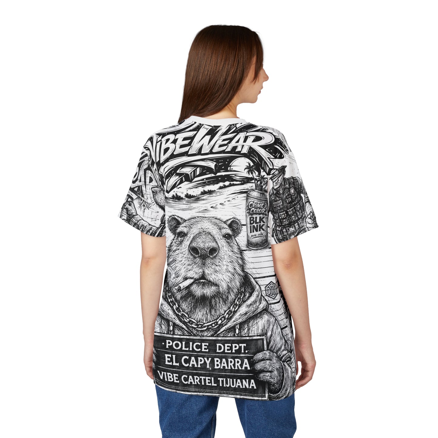 VIBEWEAR - "Crime Vibe" Unisex Cut & Sew Tee (AOP)