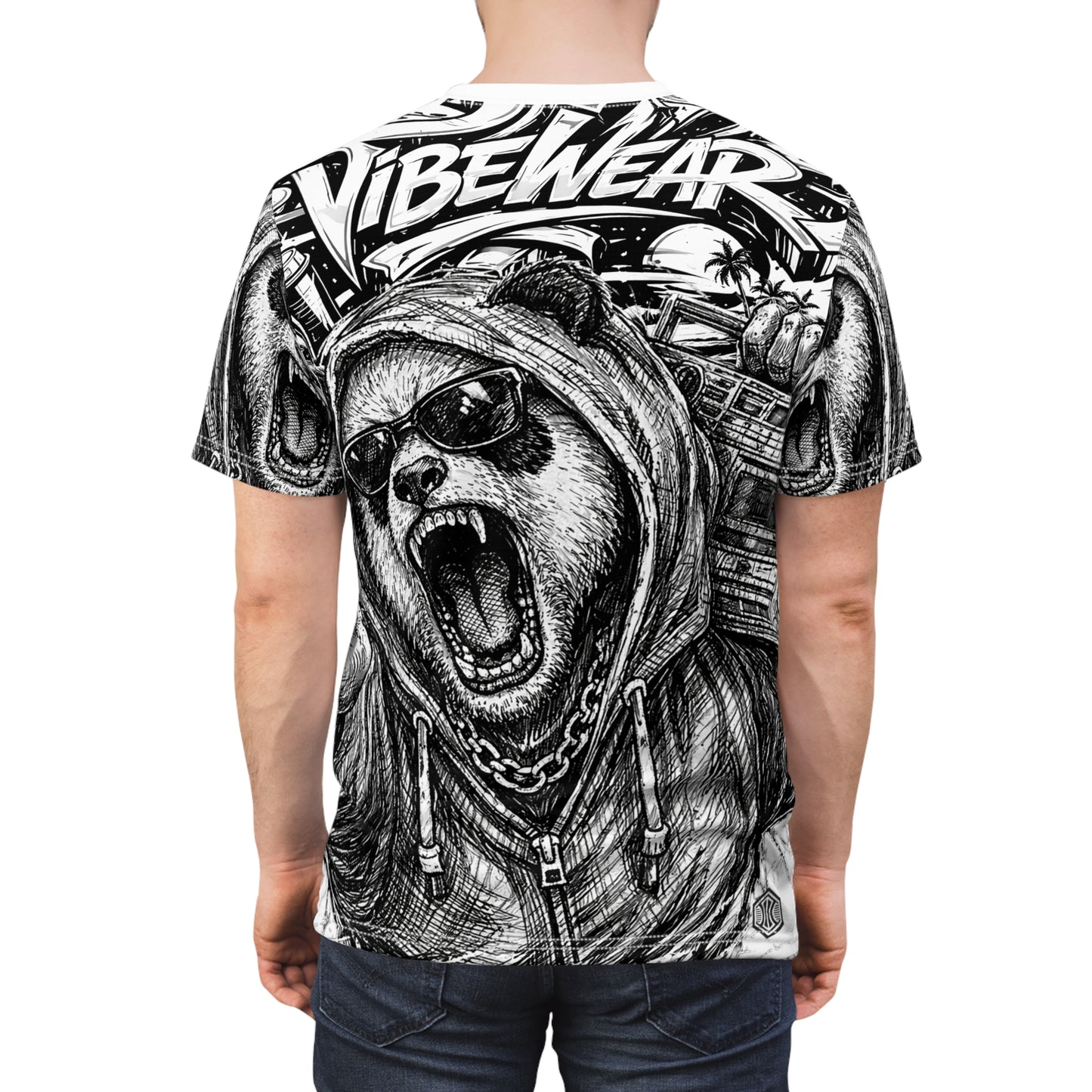 VIBEWEAR - "Attitude" Unisex Cut & Sew Tee (AOP)