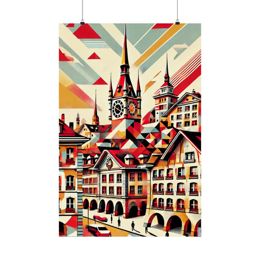 Swiss "Bern City" Poster - Modern Wall Art