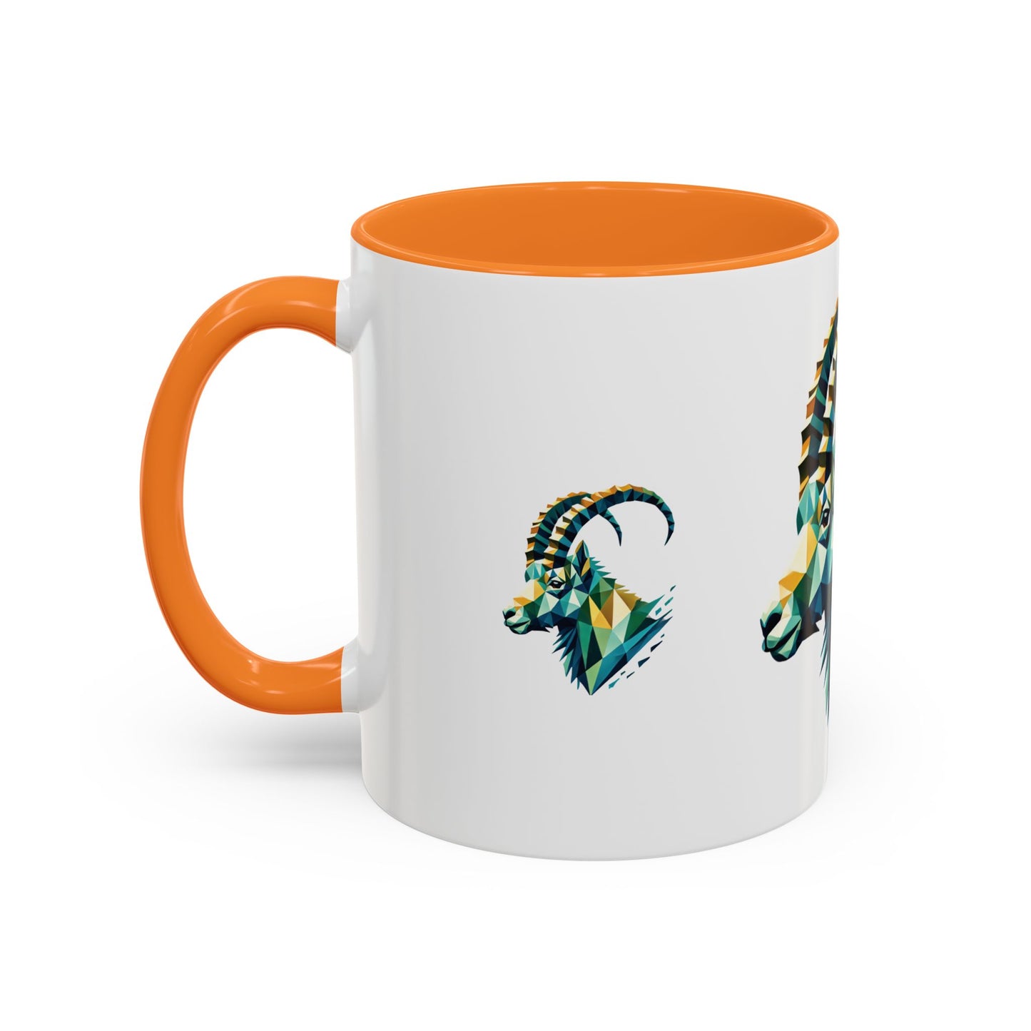 Swiss "Geometric Capricorn" Mug - 11oz & 15oz, Unique Animal Art Coffee Cup for Nature Lovers