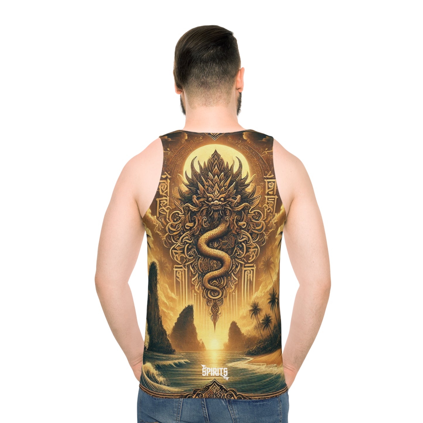 SPIRITS "THE BEACH" Unisex Tank Top (AOP)