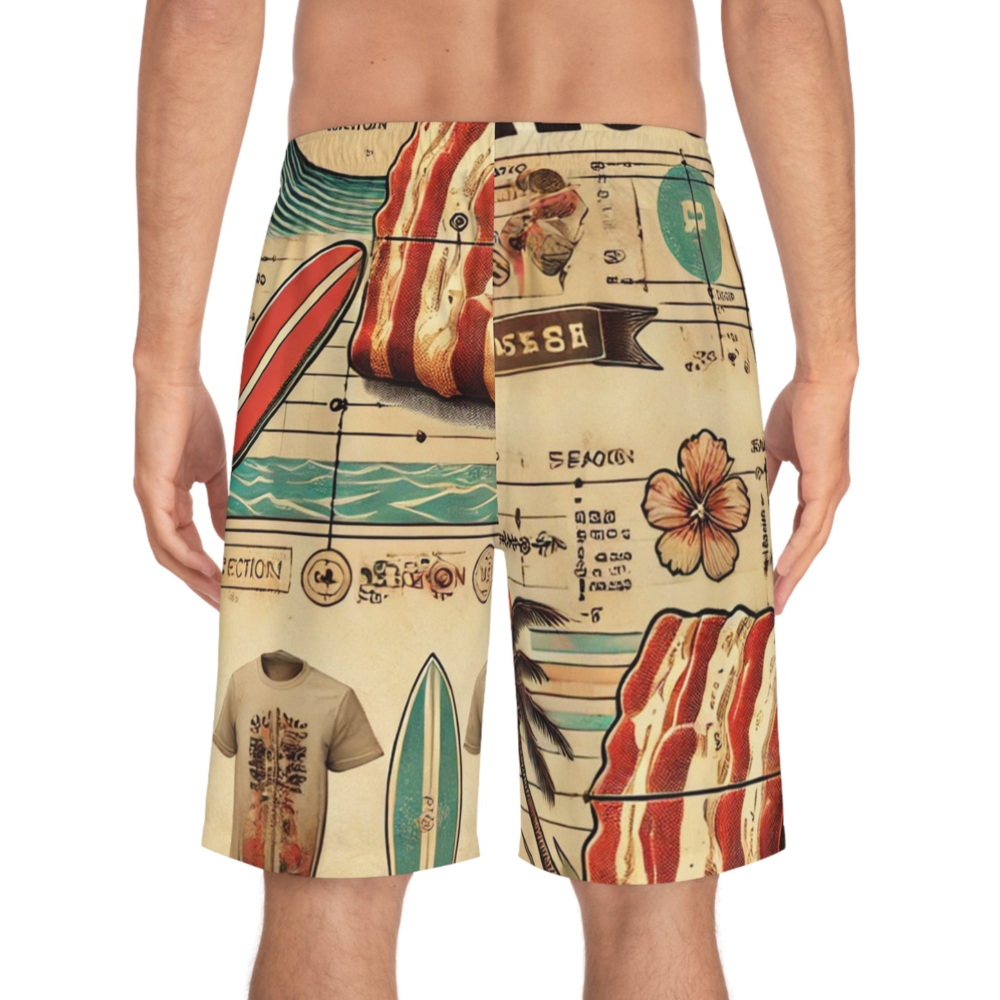 BCNWRLD "Tropical Bacon" Men's Board Shorts - Summer Swimwear