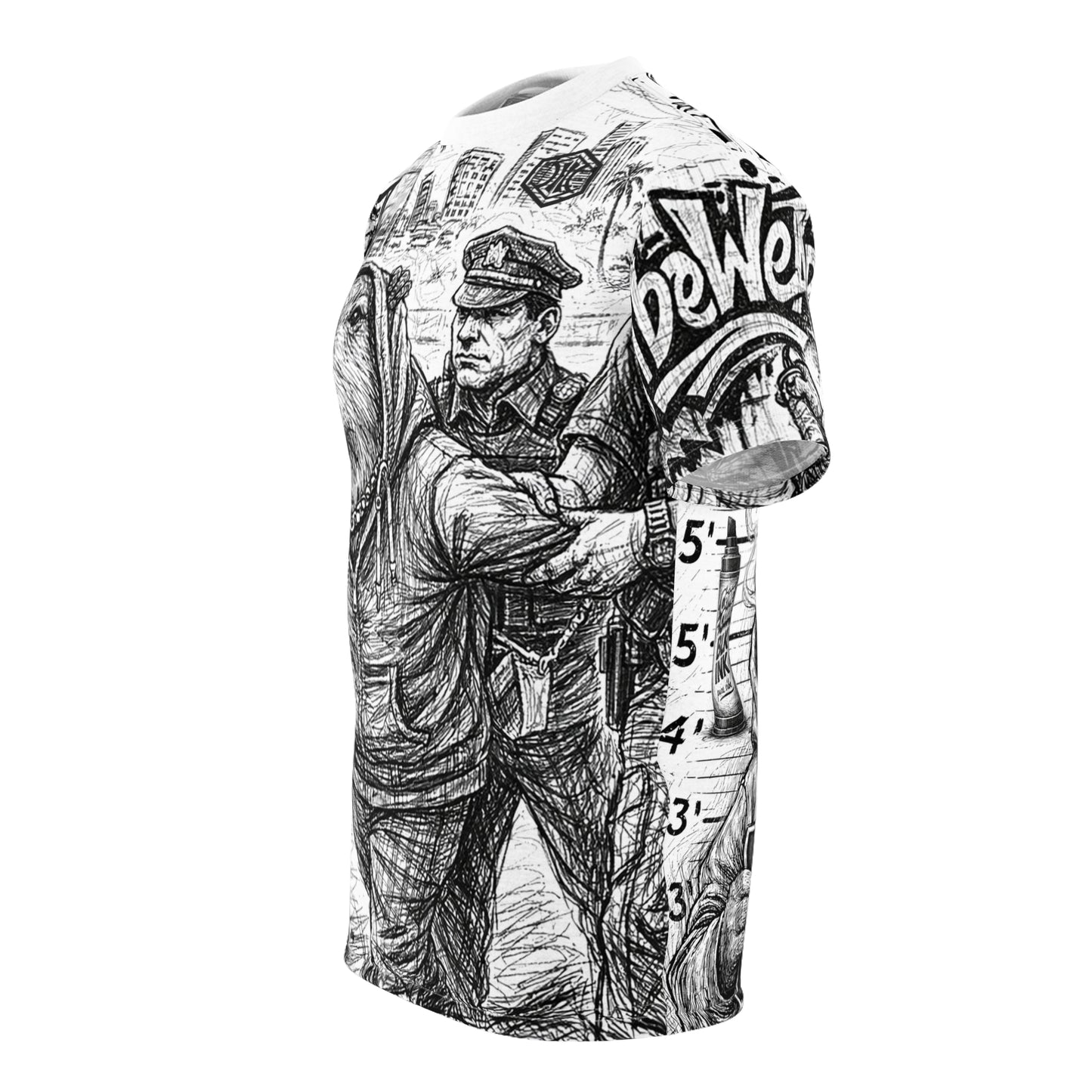 VIBEWEAR - "Crime Vibe" Unisex Cut & Sew Tee (AOP)