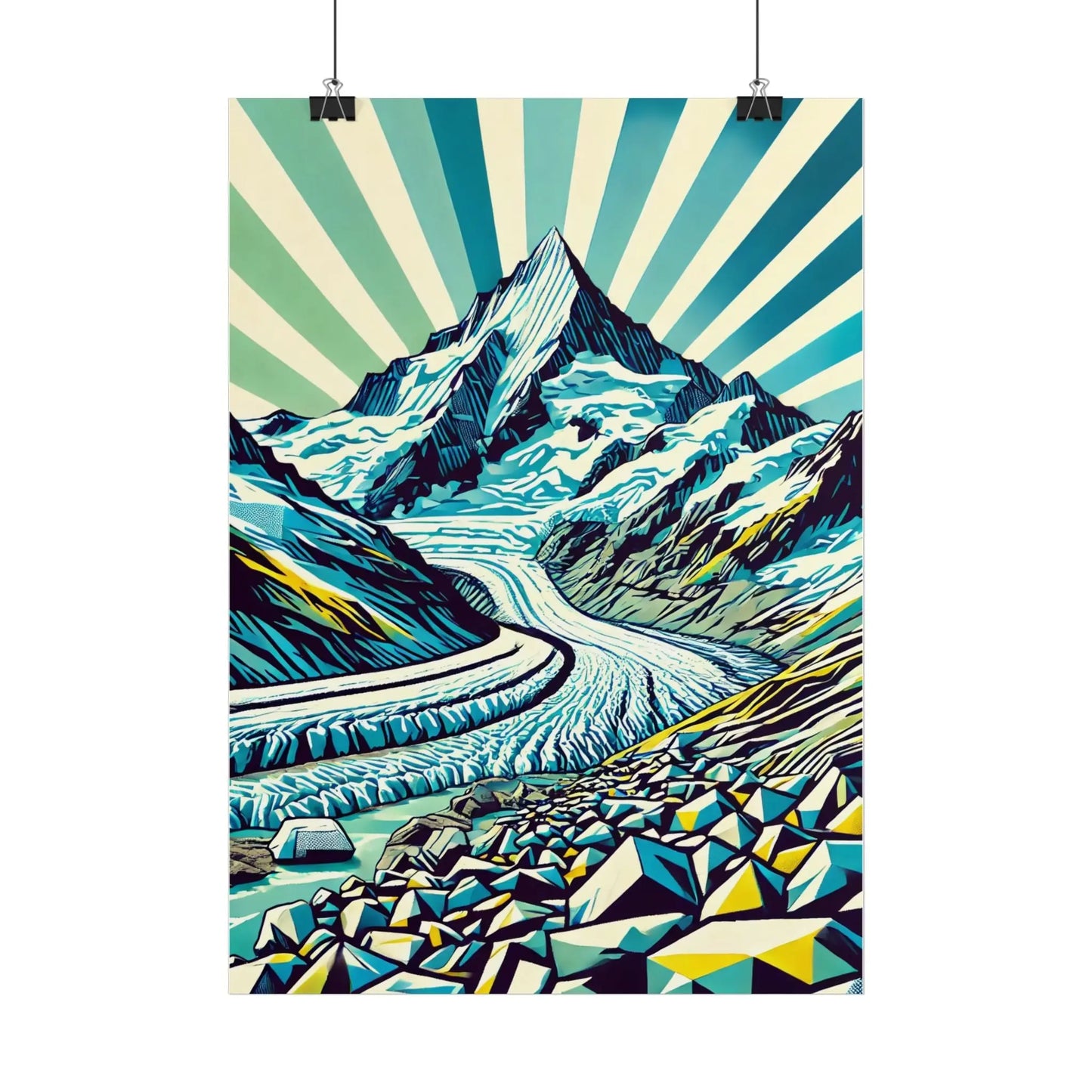 Swiss "Glacier " Poster - Knalliges Artpiece Printify