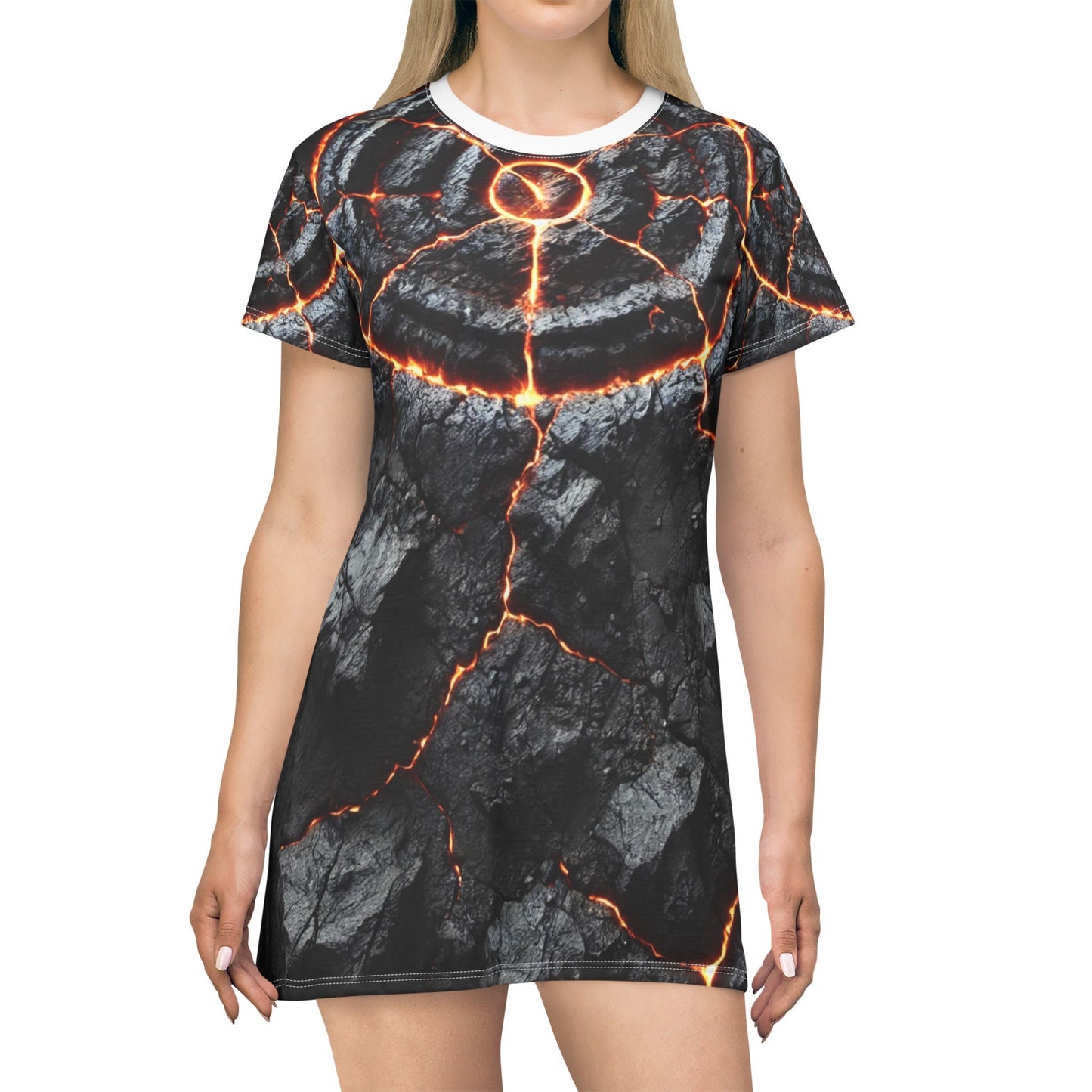 SPIRITS "Core of Fire" T-Shirt Dress (AOP)