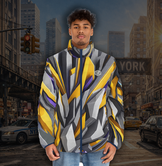 VIBEWEAR - "More Vibes" Men's Puffer Jacket (AOP)