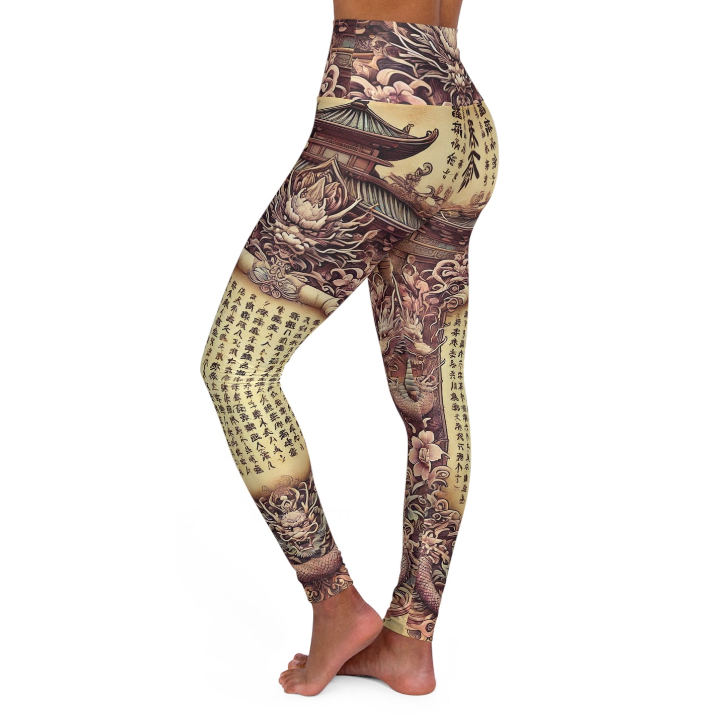 SPIRITS "Sakura" High Waisted Yoga Leggings (AOP)