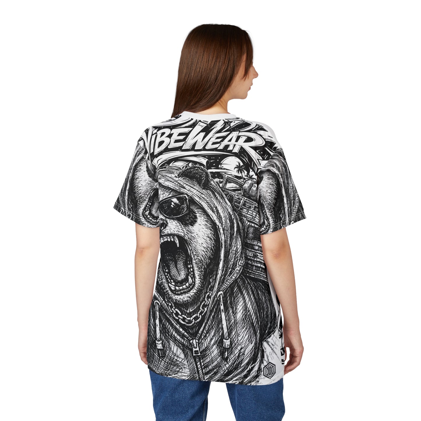 VIBEWEAR - "Attitude" Unisex Cut & Sew Tee (AOP)