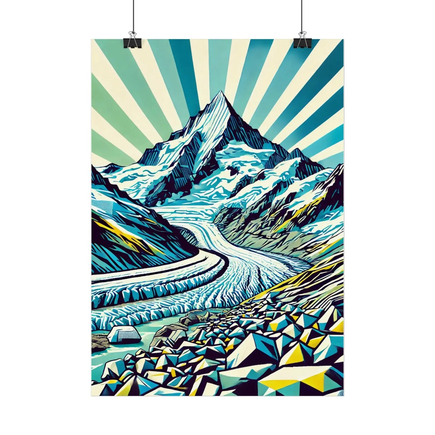 Swiss "Glacier " Poster - Knalliges Artpiece Printify