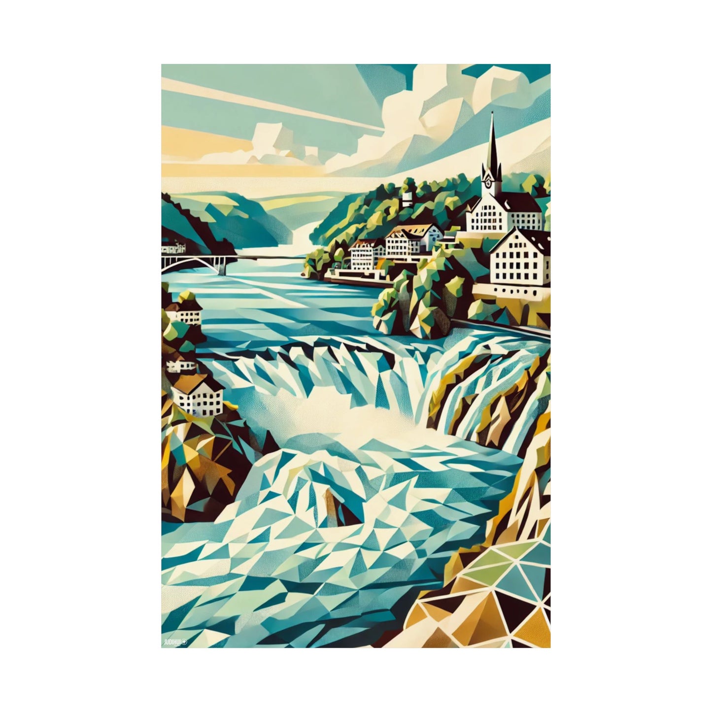 Swiss "Rheinfall"Poster - Scenic Swiss Wall Art