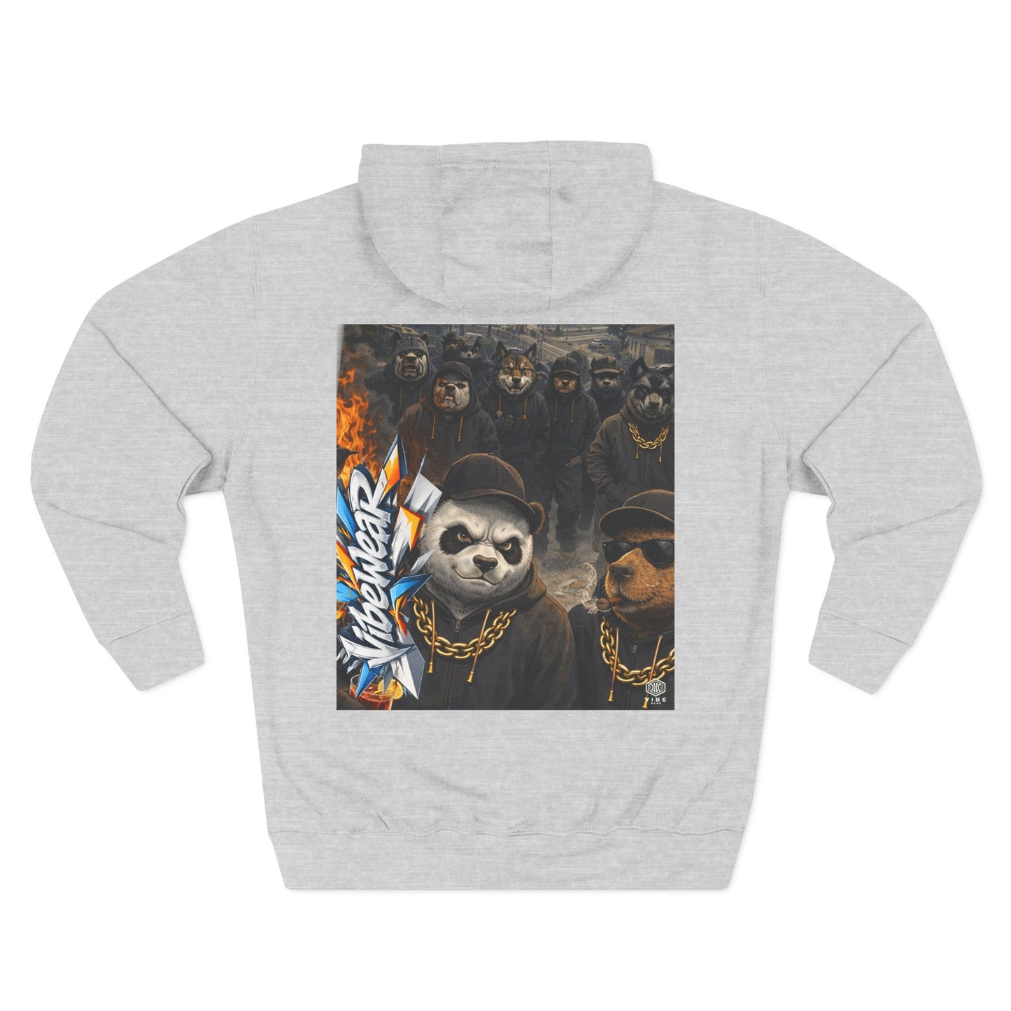 VIBE WEAR -  "GANG" Three-Panel Fleece Hoodie