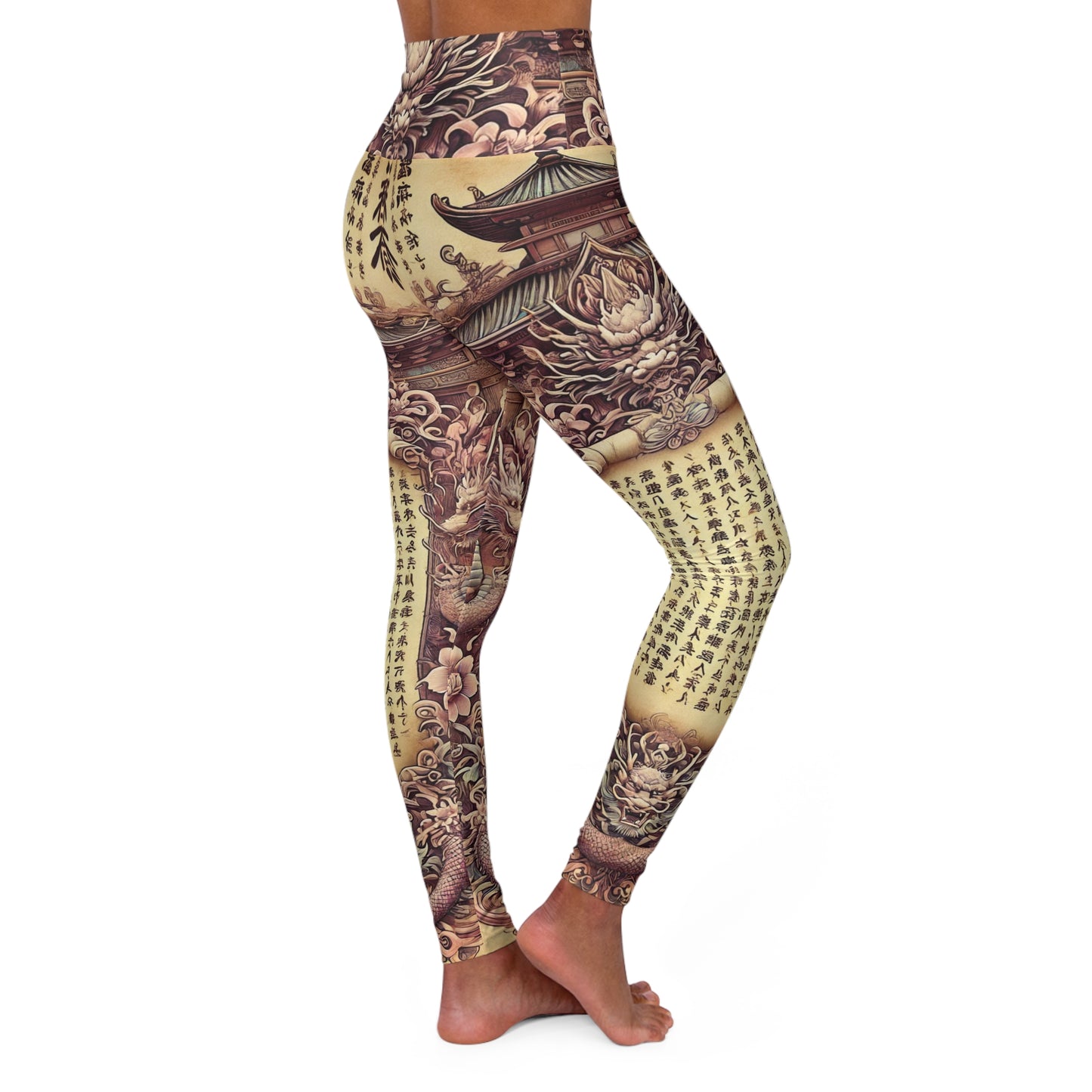 SPIRITS "Sakura" High Waisted Yoga Leggings (AOP)