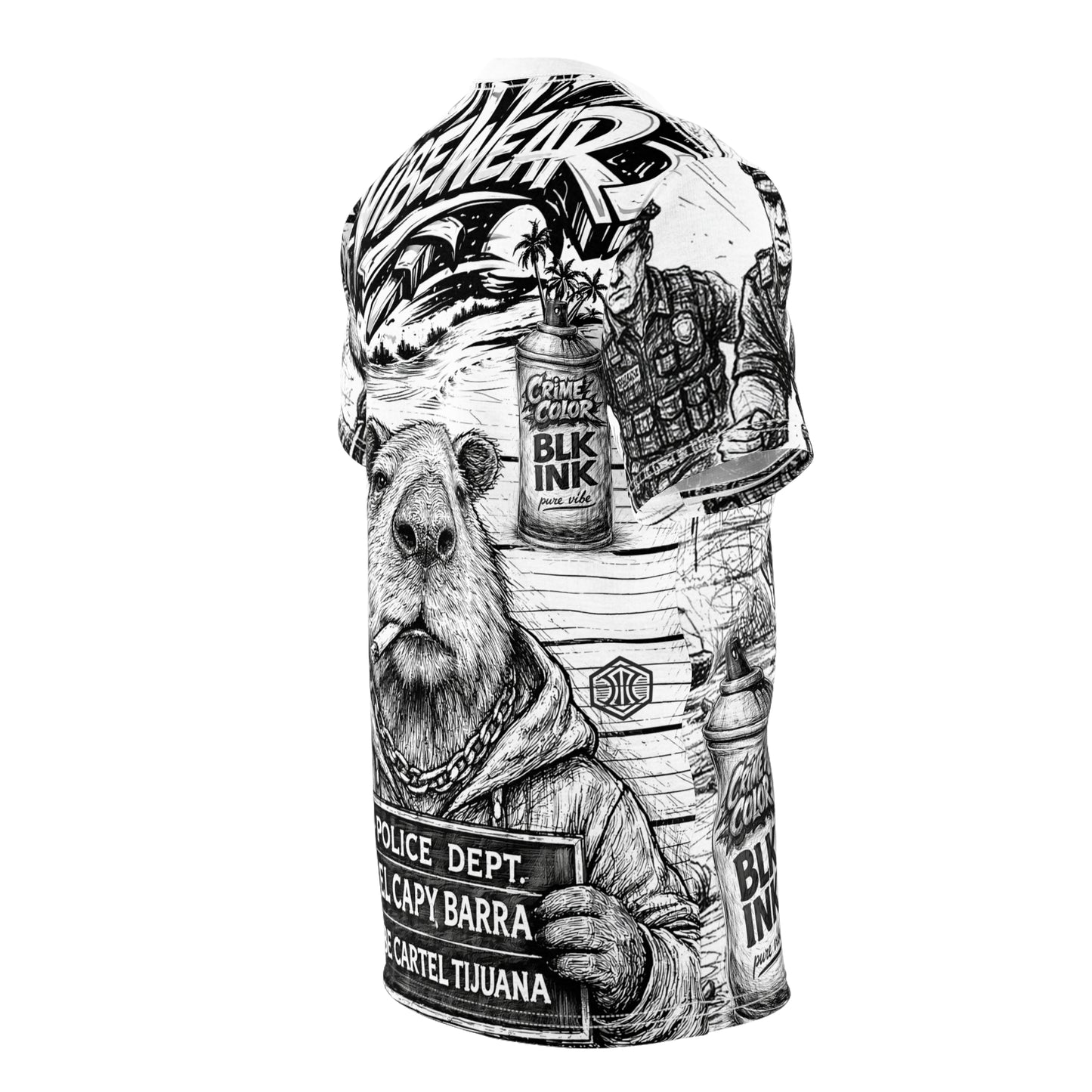 VIBEWEAR - "Crime Vibe" Unisex Cut & Sew Tee (AOP)