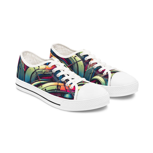 VIBEWEAR"Wildstyle" Low Top Sneakers - Unique Women's Casual Footwear