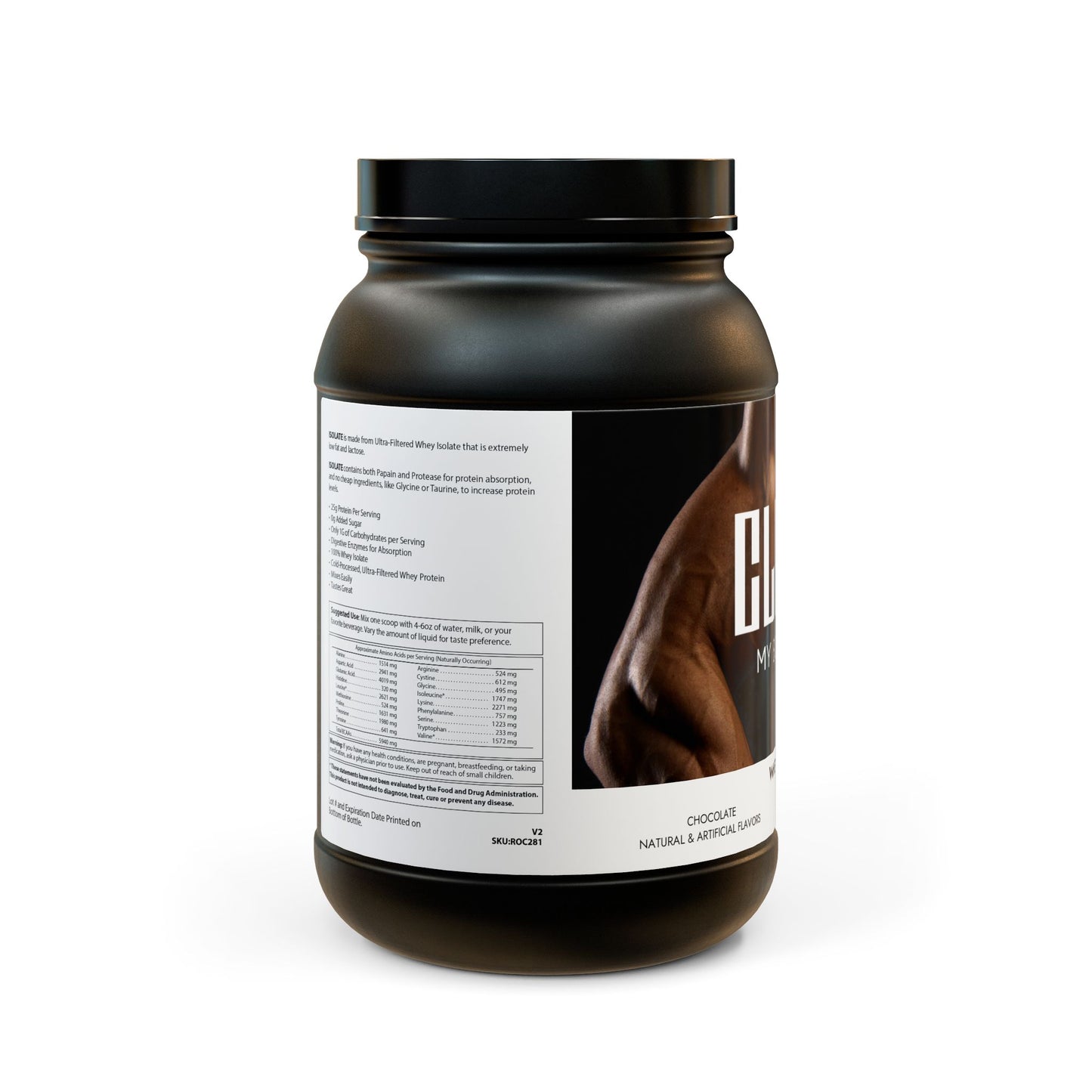 CLERIUM  Whey Isolate Protein Supplement (907g, 2lb)