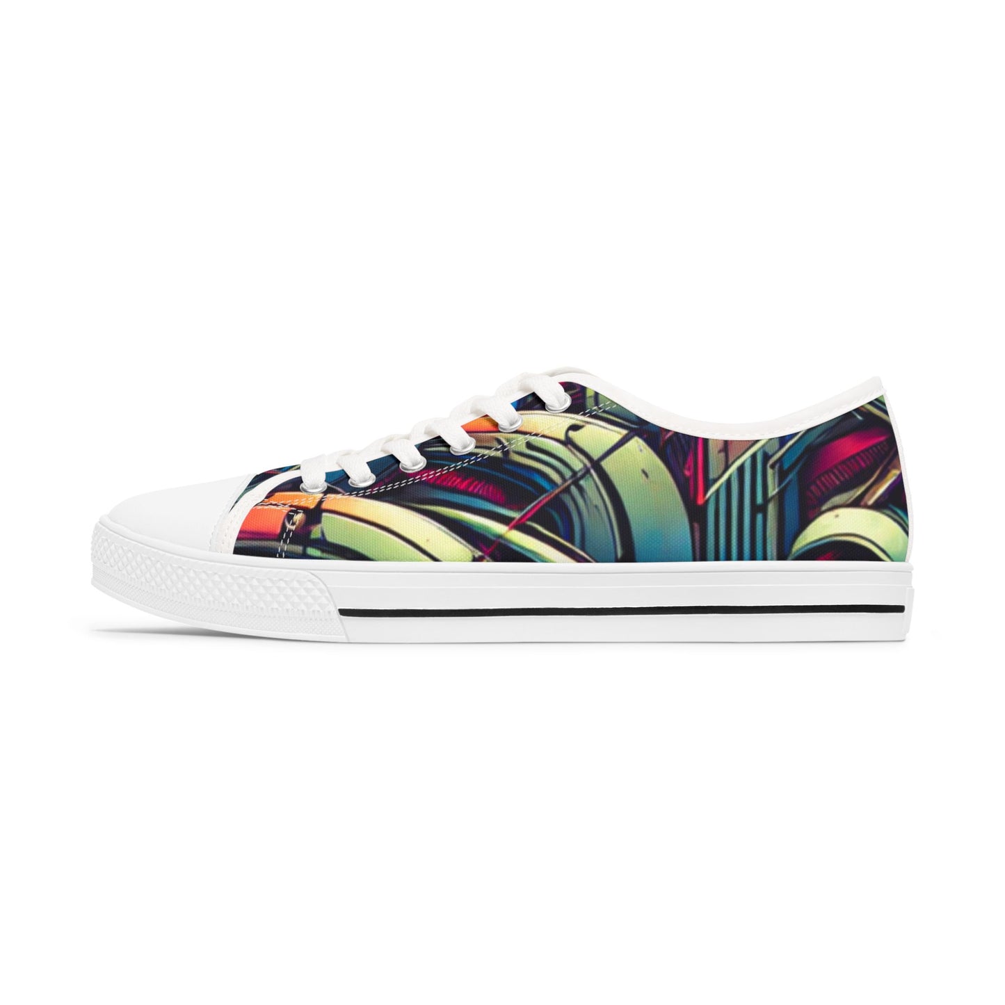 VIBEWEAR"Wildstyle" Low Top Sneakers - Unique Women's Casual Footwear