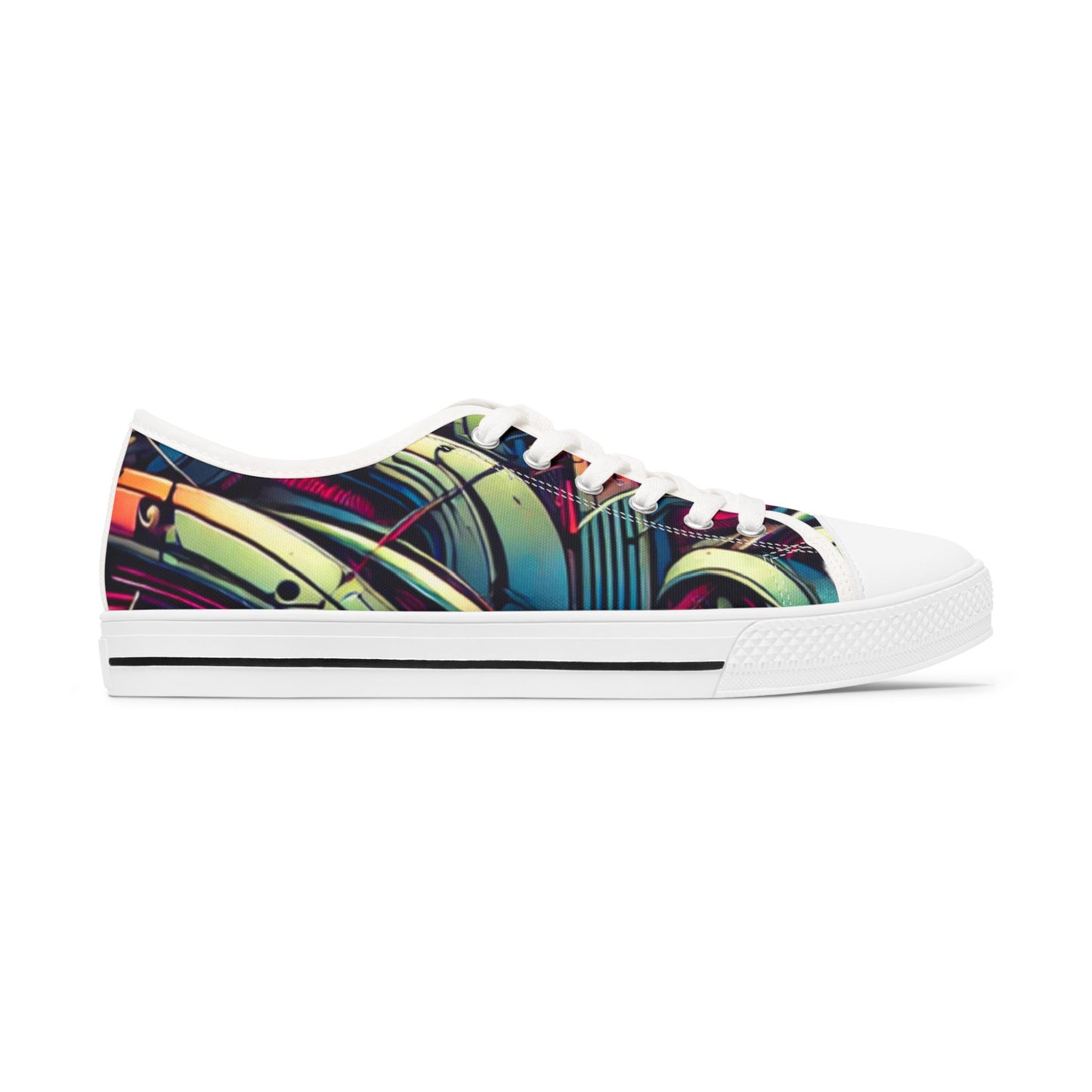 VIBEWEAR"Wildstyle" Low Top Sneakers - Unique Women's Casual Footwear