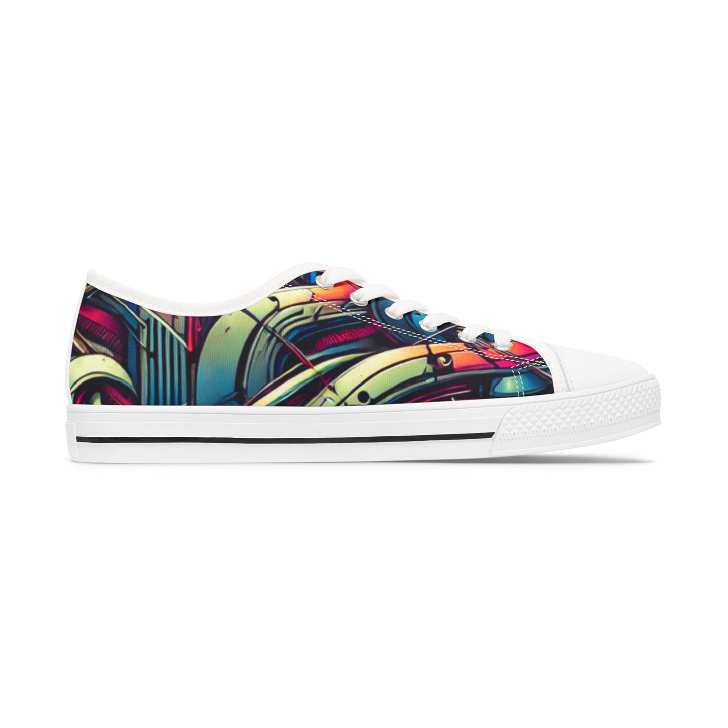 VIBEWEAR"Wildstyle" Low Top Sneakers - Unique Women's Casual Footwear